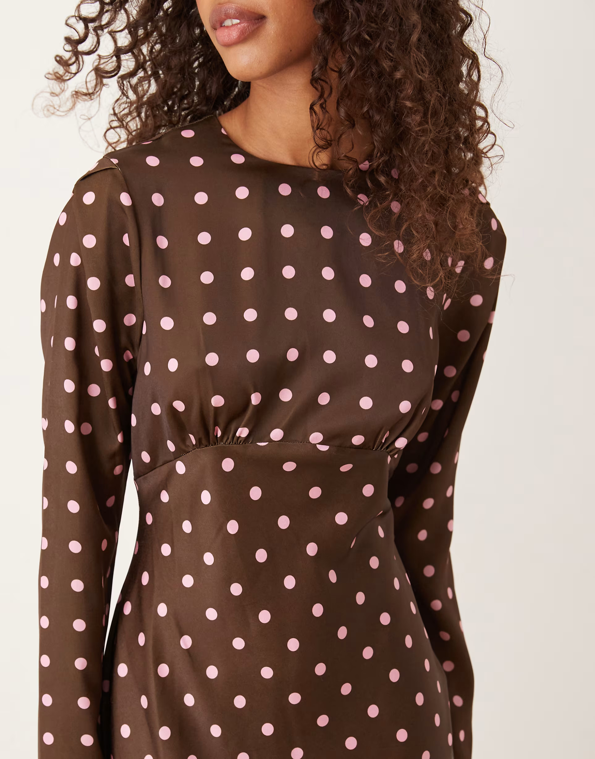 ASOS DESIGN bias bust detail maxi dress in spot print | ASOS (Global)