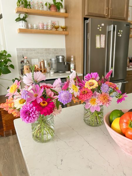 Cute kitchen with fresh cut flowers 

#LTKSeasonal #LTKGiftGuide #LTKhome