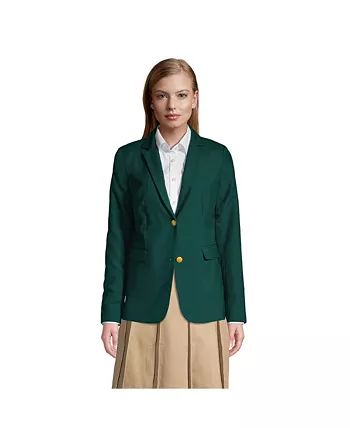 Lands' End School Uniform Women's Hopsack Blazer - Macy's | Macy's