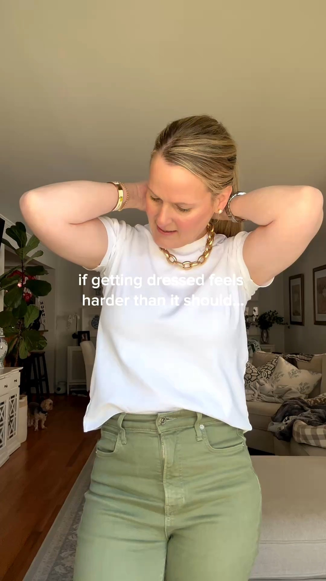 Proof that good staples don't expire. It
This whole outfit is pieces I've had for seasons and they still work perfectly together.
The secret? A white tee, statement pants, and one gold accessory to pull it all together.

#LTKgrwm #LTKootd #LTKOver40