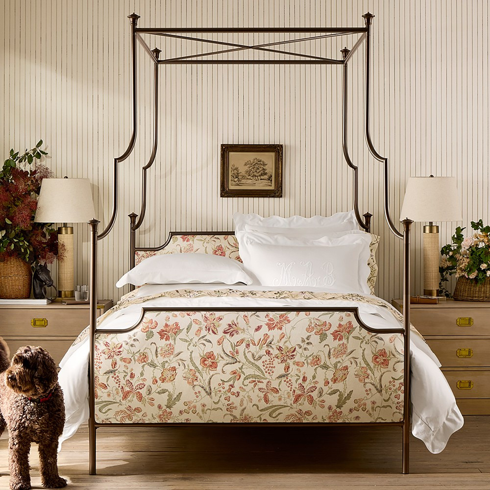 Hill House x Williams Sonoma Home Claire Upholstered Canopy Bed | Williams-Sonoma