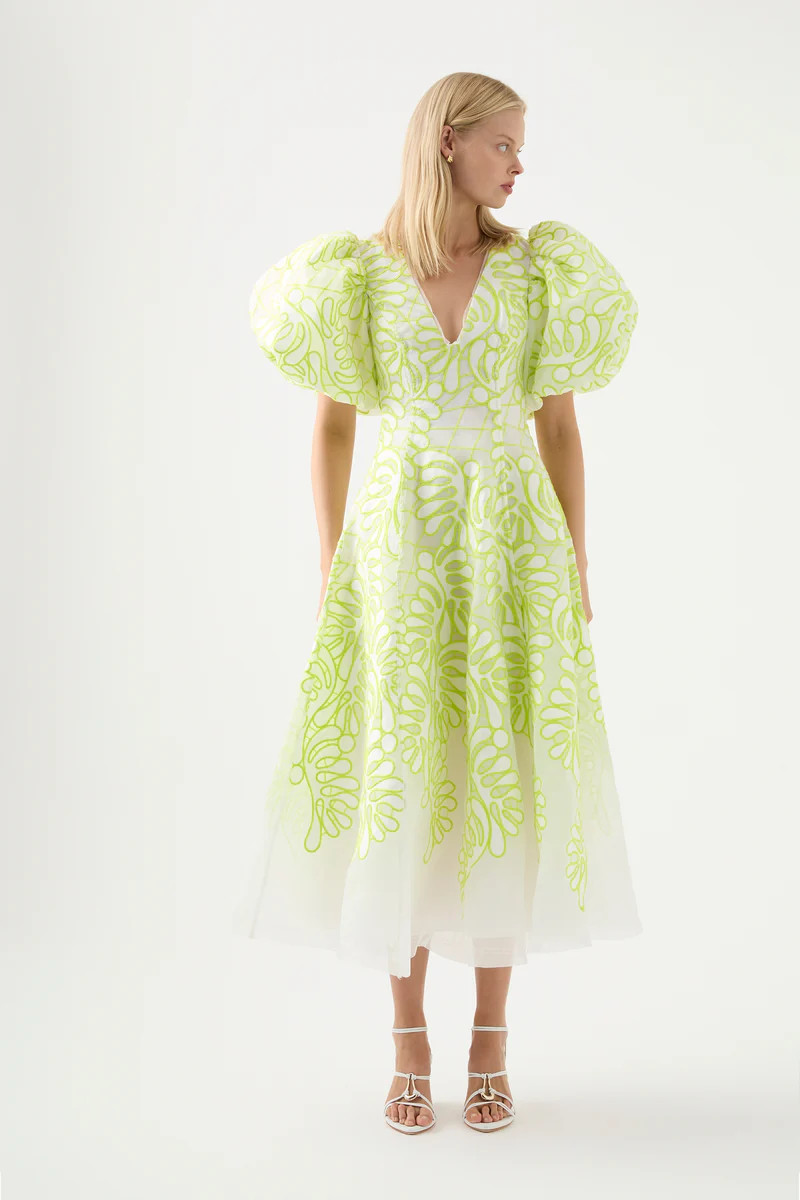 Botanical Applique Midi Dress | aje. (US, UK, Europe, ROW)