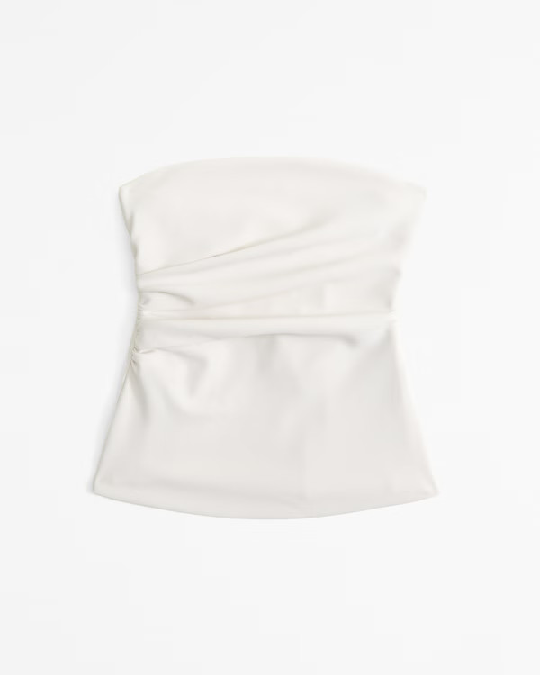 Women's Strapless Side Ruched Top | Women's New Arrivals | Abercrombie.com | Abercrombie & Fitch (US)