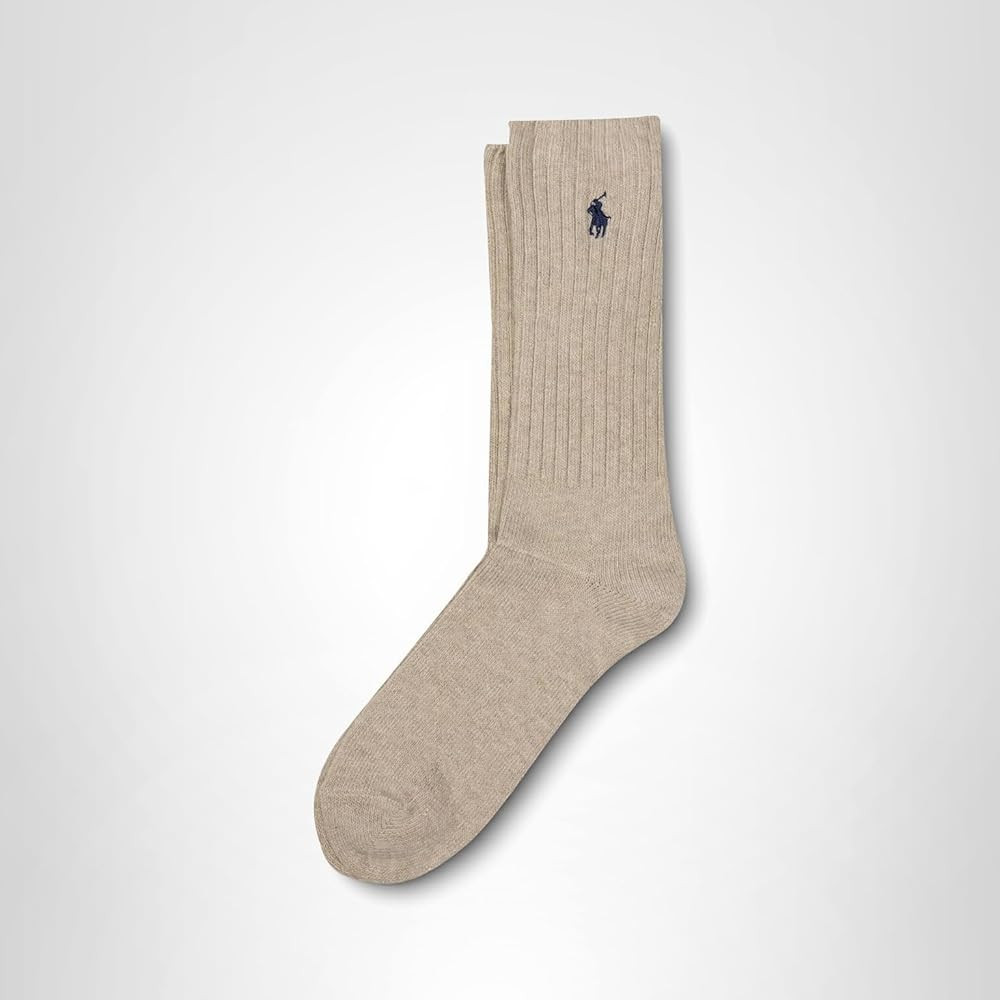 POLO RALPH LAUREN mens Cotton Rib Crew Socks | Amazon (US)