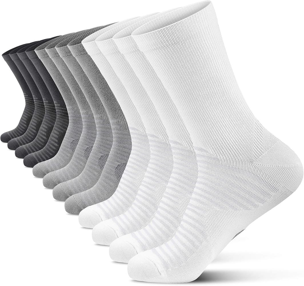 PAPLUS Compression Athletic Crew Socks (6 Pairs) for Men & Women | Amazon (US)