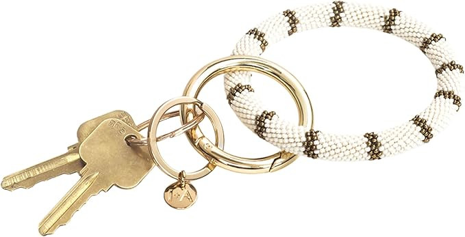 INK + ALLOY Key Ring Bracelet for Women, Chloe Beaded Keychain Wristlet, Handmade Jewelry for the... | Amazon (US)