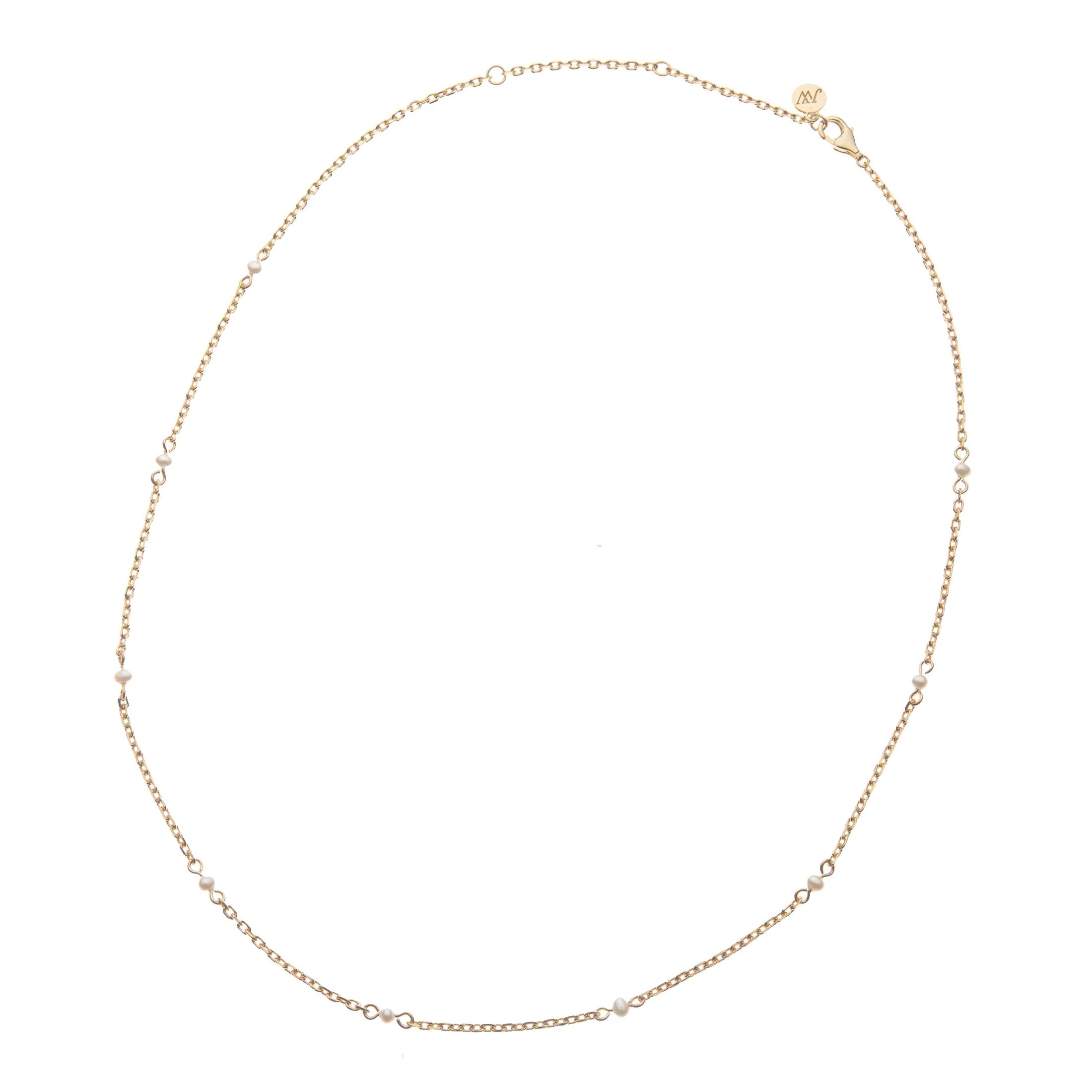 Adjustable Pearl Station Necklace | Jane Win