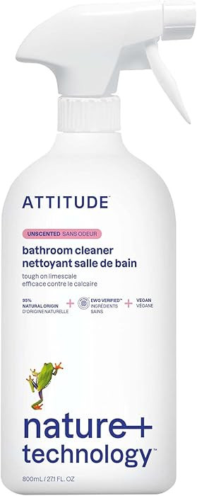 ATTITUDE Bathroom Cleaner Spray, EWG Verified, Plant-Based & Vegan, Safe for Bathroom Surfaces, T... | Amazon (US)