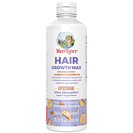 Hair Growth Max Liposomal Liquid with Lustriva - Almond Cookie (15.22 Fl. Oz. / 30 Servings) by M... | The Vitamin Shoppe