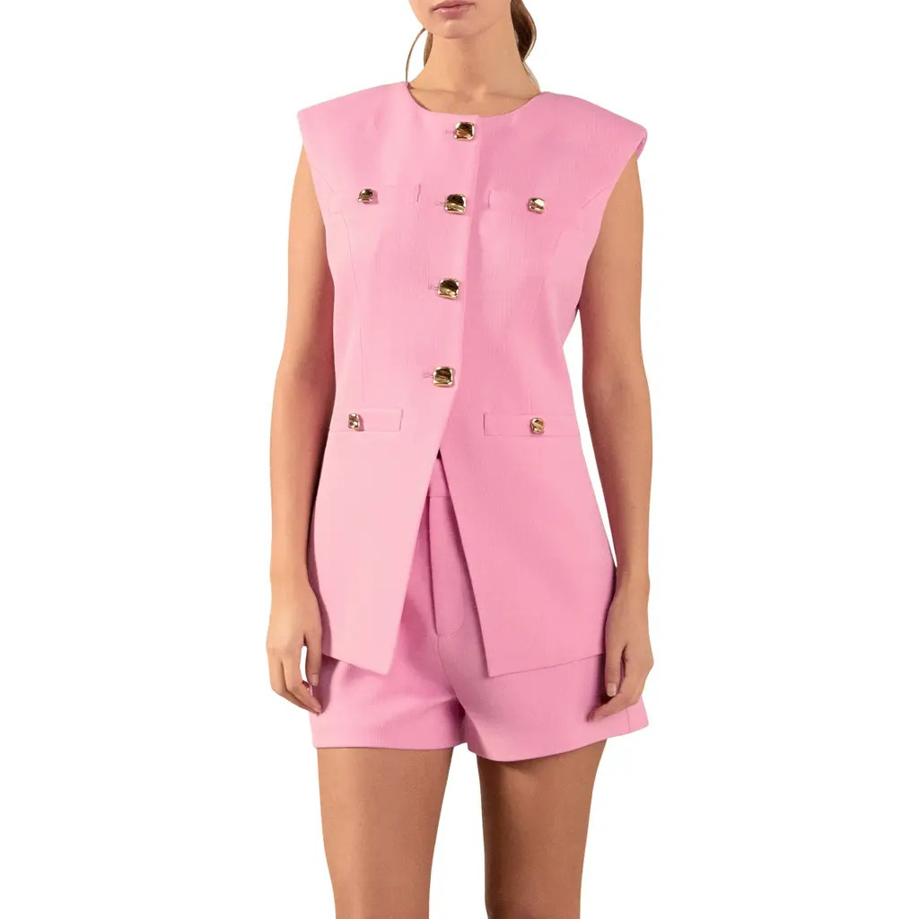 Endless Rose Longline Vest in Pink at Nordstrom, Size Medium | Nordstrom