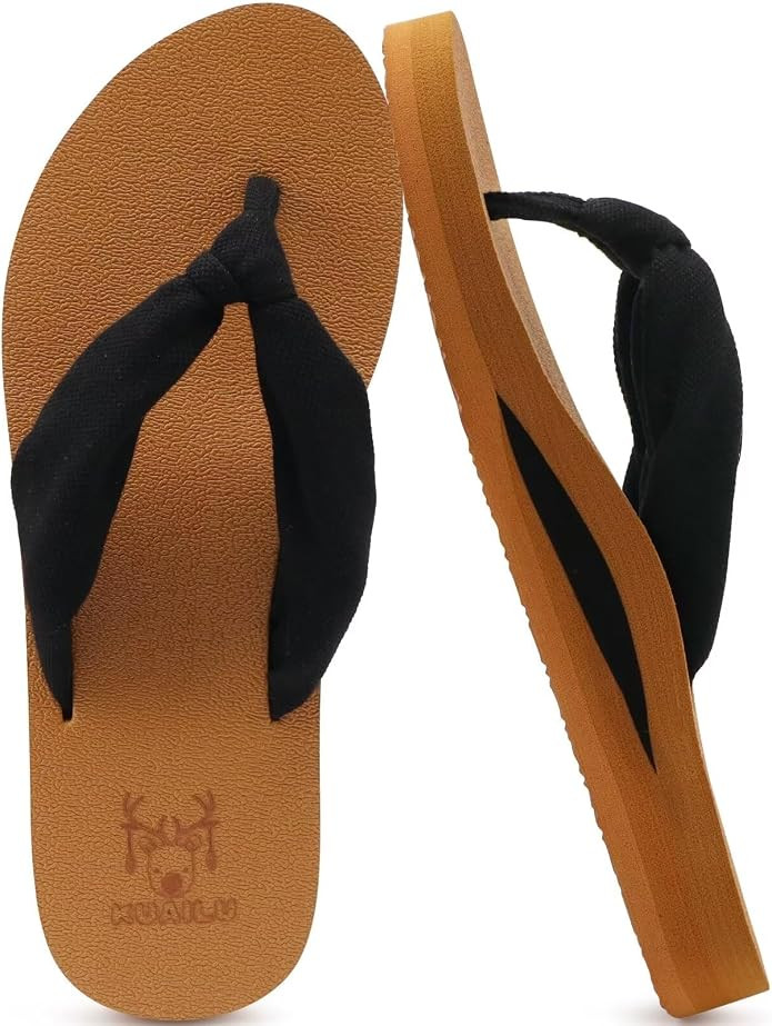 KuaiLu Flip Flops for Women with Arch Support Yoga Mat Comfortable Summer Beach Walking Thong Cus... | Amazon (US)