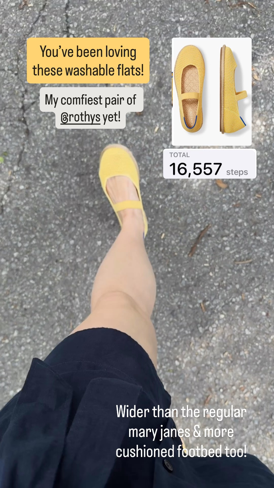 10k step tested washable flats from @Rothy's fit true to size. If between size down. They stretch & are wider than the regular mary Janes free shipping too