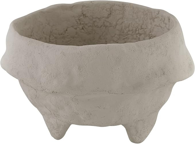 Santa Barbara Design Studio Pure Design Paper Mache Footed Decorative Bowl, Small, Grey | Amazon (US)