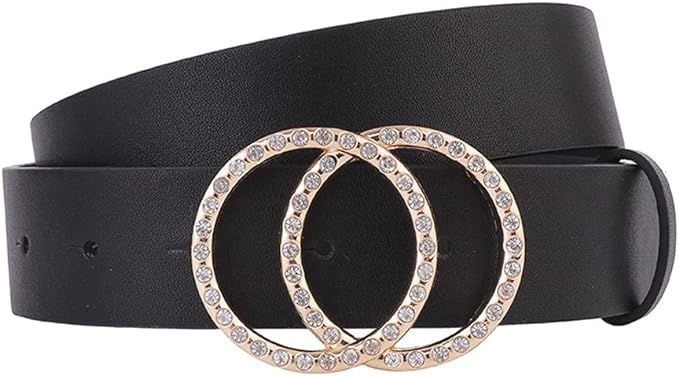 Earnda Women's Leather Belt Fashion Soft Faux Leather Waist Belts For Jeans Dress | Amazon (US)