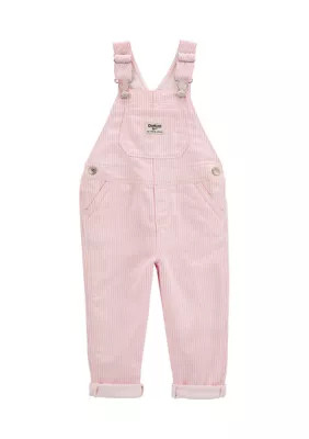 OshKosh B'gosh Toddler Girls Knit Overalls, Pink, 2T | Belk