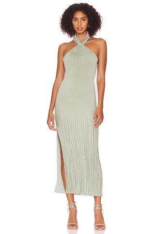 L'IDEE Soiree Halter Gown in Sage from Revolve.com | Revolve Clothing (Global)