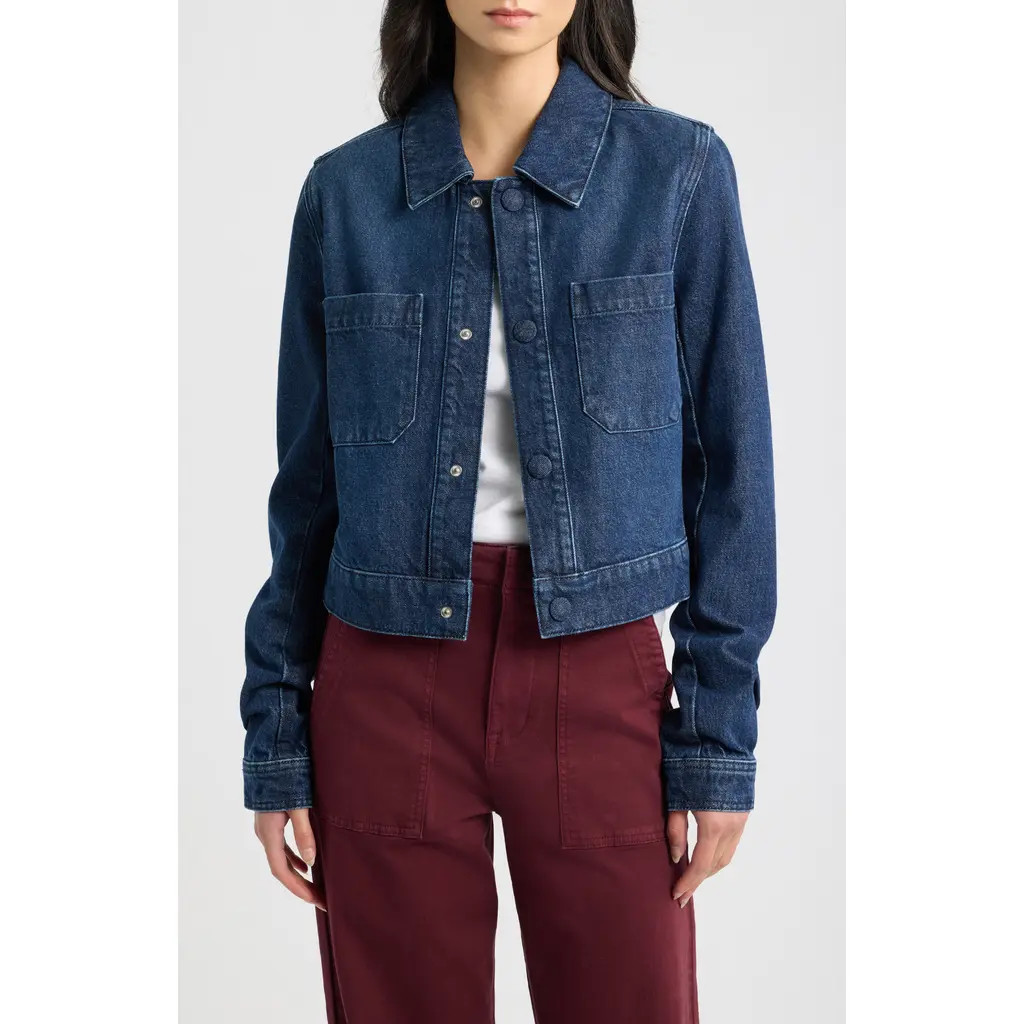 FRAME The Small Denim Jacket in Trade at Nordstrom, Size X-Small | Nordstrom
