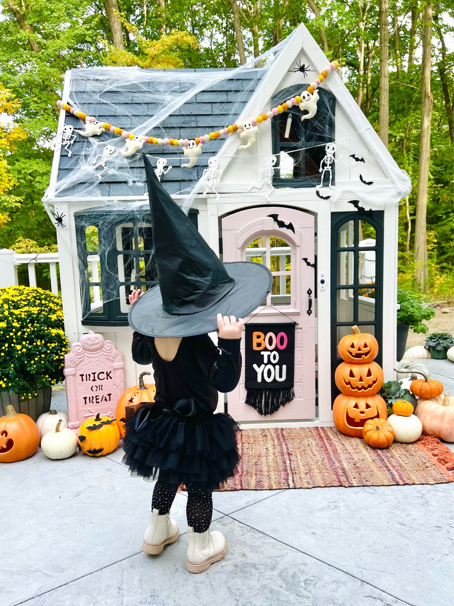 Halloween toddler witch costume. Playhouse makeover. Outdoor decor 

#LTKkids #LTKSeasonal #LTKHalloween