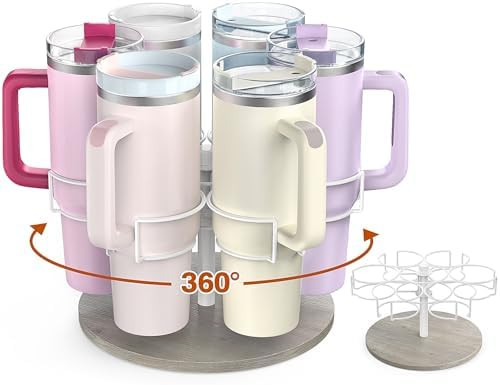 Water Bottle Organizer for Stanley 40 oz, Rotating Stanley Cup Organizer Holder, Tumbler Organize... | Amazon (US)