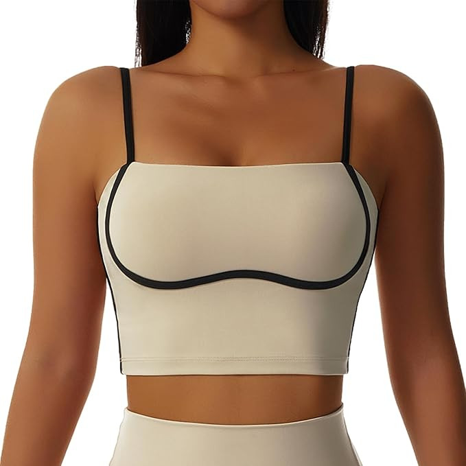 Women's Spaghetti Straps Padded Tight Running Sports Underwear Shockproof Quick Dry Workout Wear ... | Amazon (US)