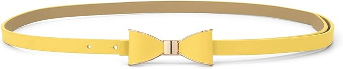 uxcell Skinny Waist Belt Metal Bow-knot No Buckle Thin Belt for Women | Amazon (US)