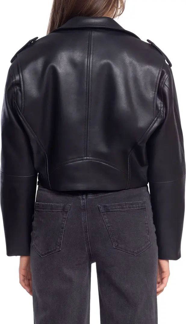 Faux Leather Crop Moto Jacket | Nordstrom