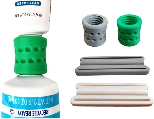 Travel-Size Toothpaste Refill Adapters & Squeezer Combo, 4PCS/Pack, Compatible with Colgate & Cre... | Amazon (US)