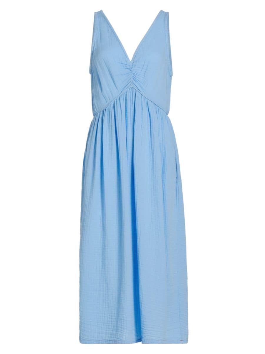 Faedra Cotton V-Neck Maxi Dress | Saks Fifth Avenue