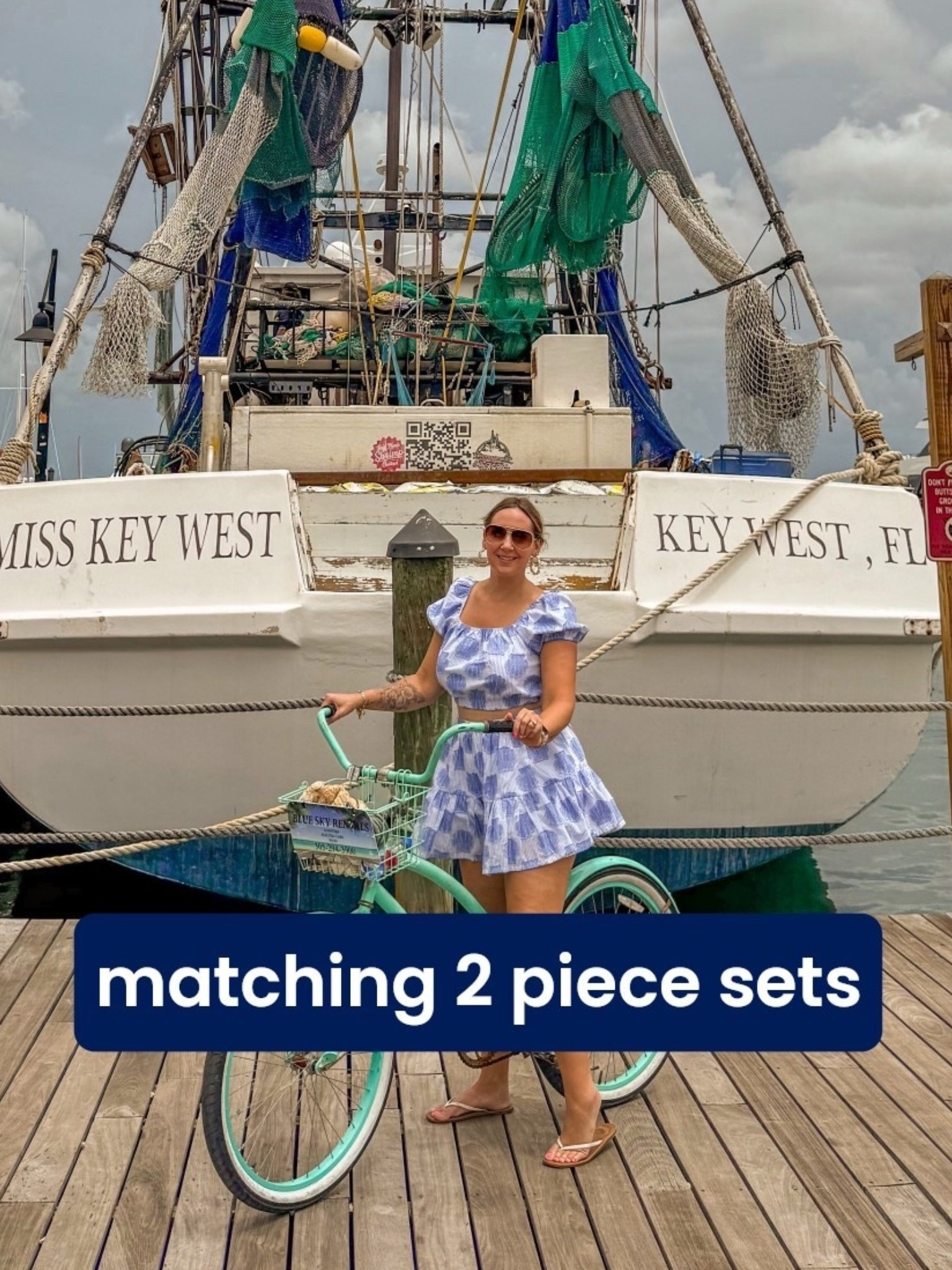 I found this cutie 2 piece matching set at TJ Maxx and got so many compliments on it. Here’s a round up of sets inspired by this find 🐚💙