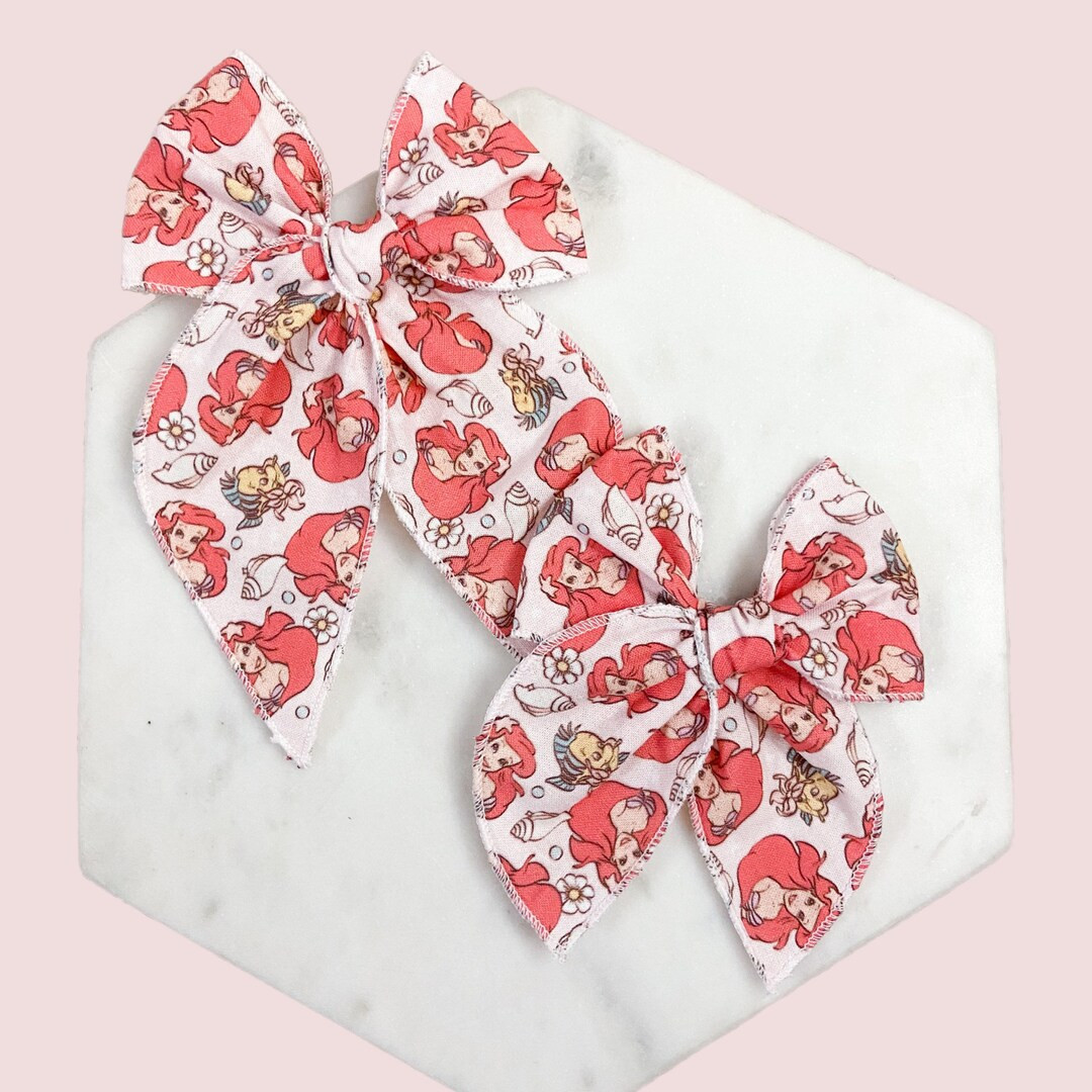 Little mermaid hair bow, ariel princess, Disney bow, Disney parks bow, summer bow, baby bow, hair... | Etsy (US)