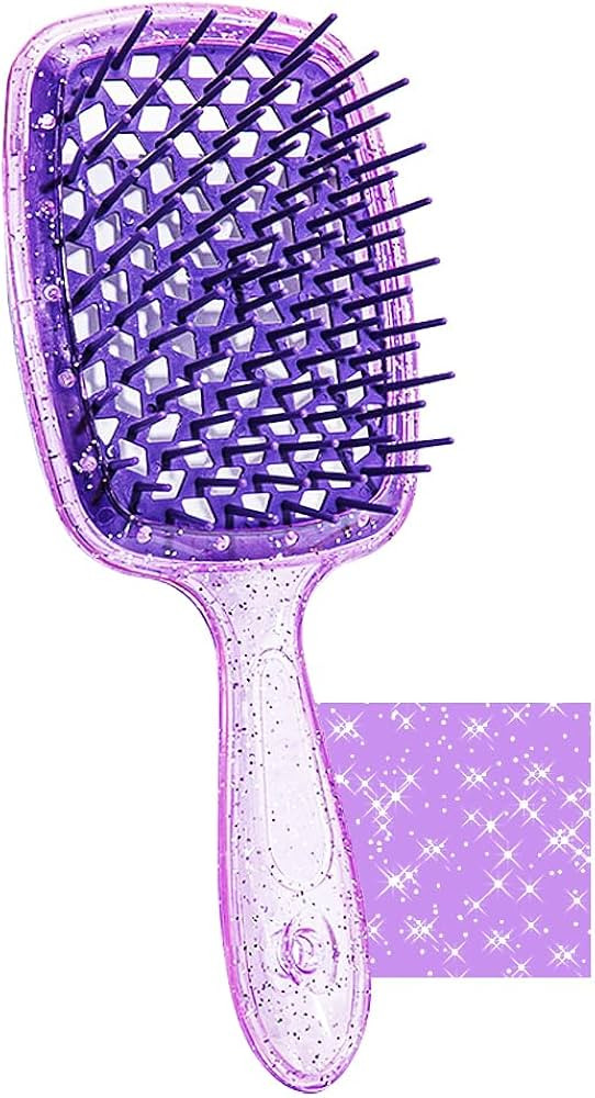 Wet & Dry Vented Detangling Hair Brush (Amethyst Lavender M) | Amazon (US)