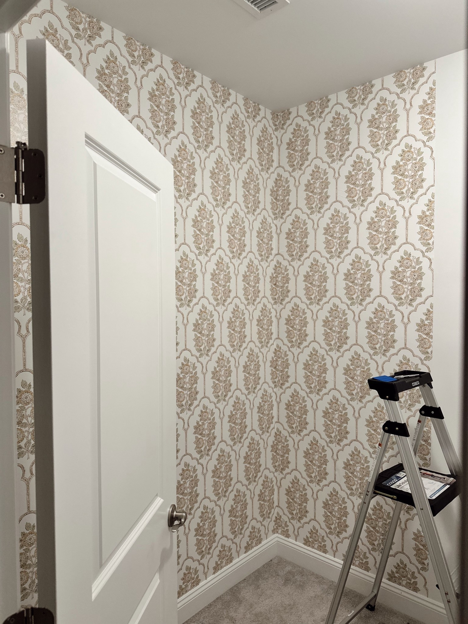 Wallpaper forever. 

#nancymeyers #grandmillennial #wallpaper #closetmakeover #walkincloset #diyhome

#LTKHome
