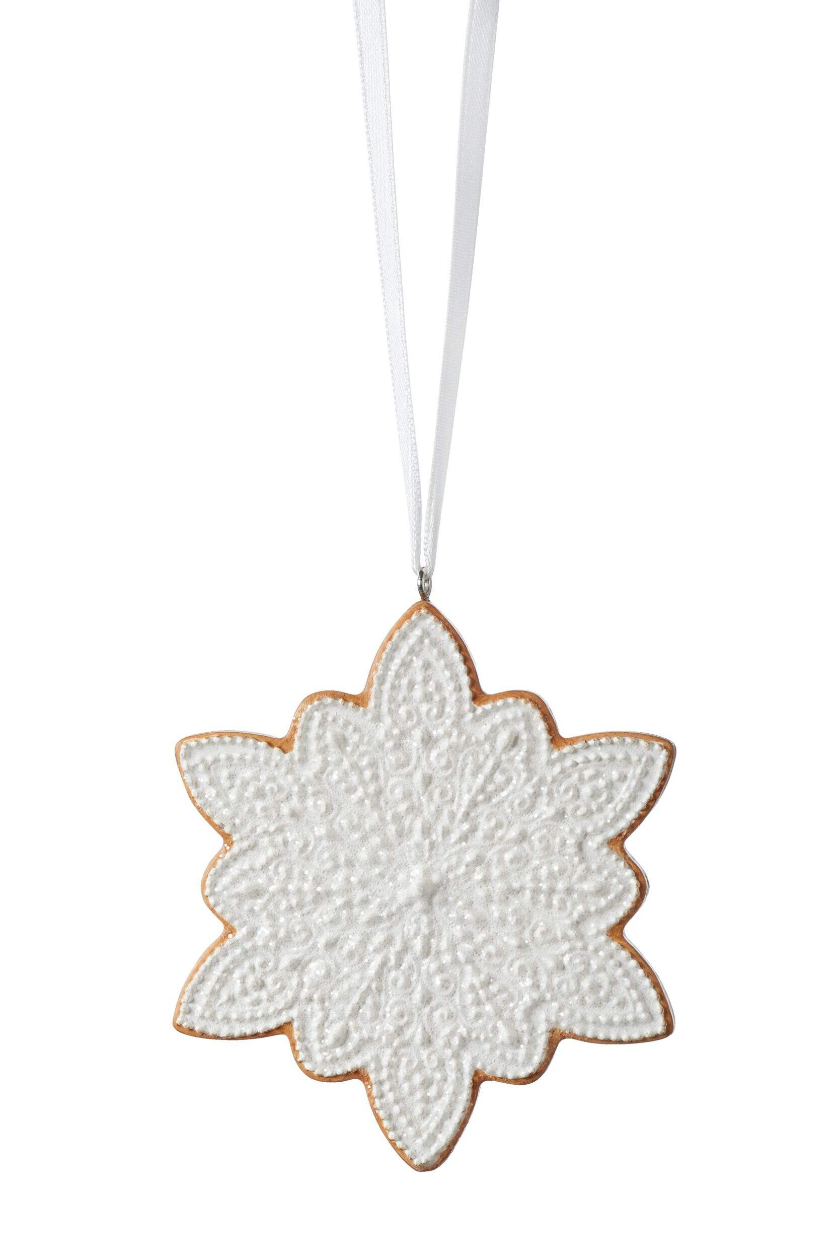 CANVAS White Collection Resin Decoration Gingerbread Snowflake Christmas Ornament, 3-in | Canadian Tire