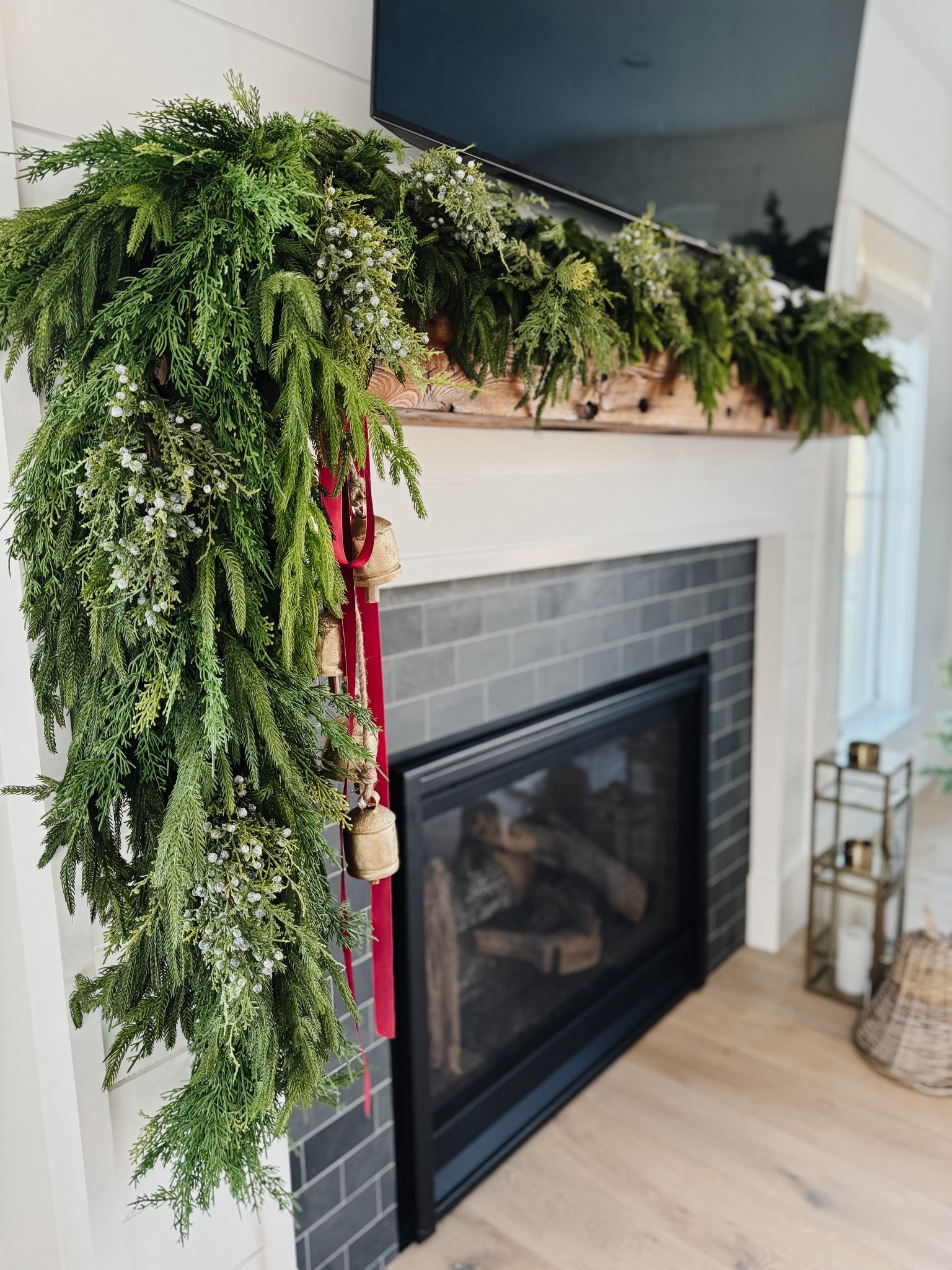 It’s never too early to buy your Norfolk pine garlands! 
I layered this with some gorgeous faux berry stems!

#LTKStyleTip #LTKHome #LTKSeasonal