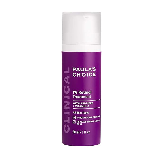 Paula's Choice CLINICAL 1% Retinol Treatment Cream with Peptides, Vitamin C & Licorice Extract, A... | Amazon (US)