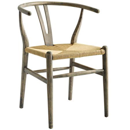 Modway Amish Dining Wood Side Chair in Weathered Gray | Walmart (US)