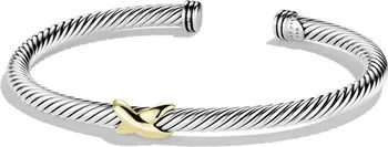 David Yurman X Classic Cable Station Bracelet in Sterling Silver with 14K Gold, 4mm | Nordstrom | Nordstrom