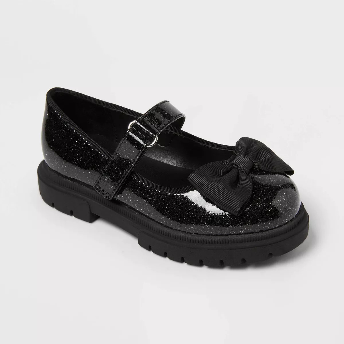 Toddler Bridget Bow Mary Jane Flats - Cat & Jack™ Black | Target
