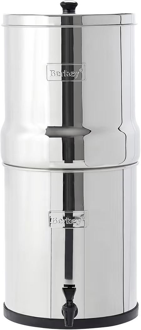 Big Berkey Gravity-Fed Stainless Steel Countertop Water Filter System 2.25 Gallon with 2 Authenti... | Amazon (US)