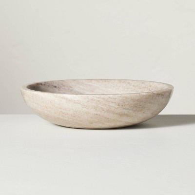 27oz Marble Fruit Bowl Warm Beige - Hearth & Hand™ with Magnolia: Shallow Round Design, Kitchen... | Target