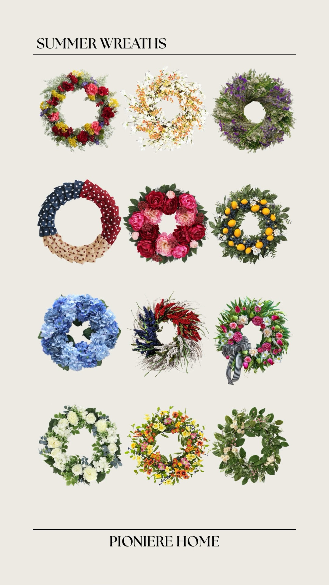 Summer wreaths. Front door decor, porch decor, faux floral wreaths, summer outdoor decor.

#LTKSeasonal #LTKHome #LTKSaleAlert