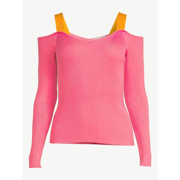 Free Assembly Women's Cold Shoulder Sweater, Lightweight | Walmart (US)