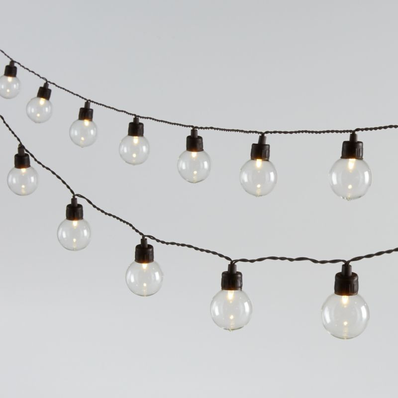 20-Count Solar Globe String Lights + Reviews | Crate and Barrel | Crate & Barrel