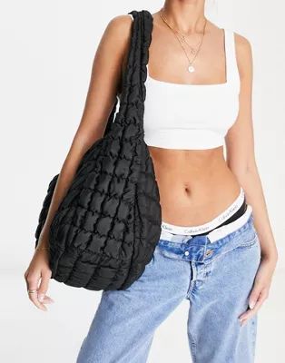 Glamorous oversized padded shoulder bag in nylon | ASOS | ASOS (Global)