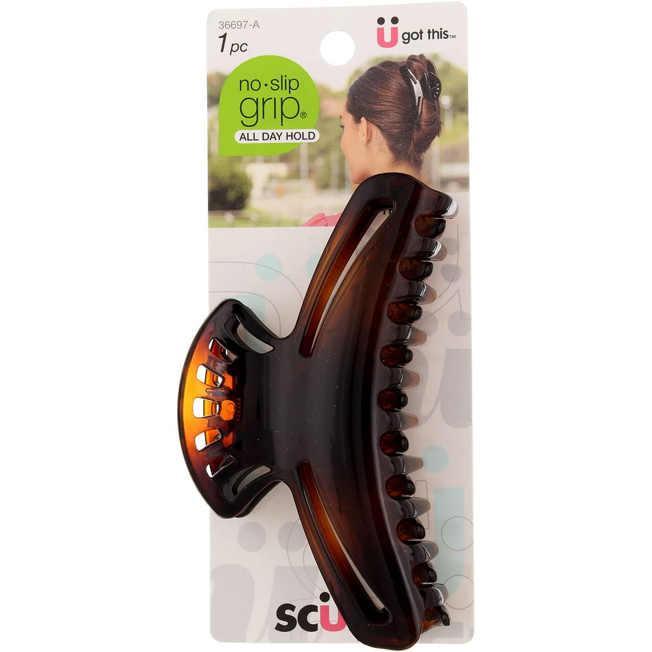 Scunci No-Slip Grip Claw Clip , Color May Vary 1 ea (Pack of 3) | Amazon (US)