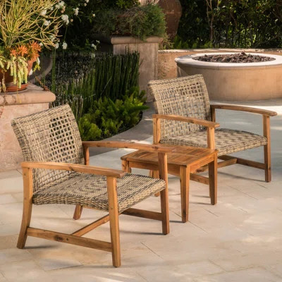 2 Outdoor Wood Chair - Comfortable And 2 Chairs Club To Mild Weather | Wayfair North America