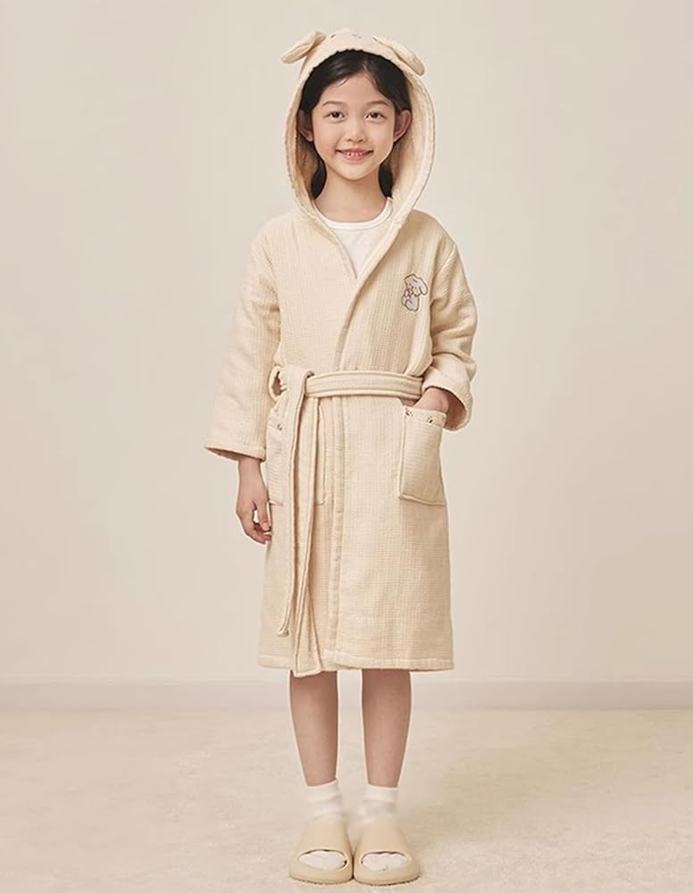 Kids Terry cloth Bathrobe Hooded Soft Towel Baby Bath Robe 100% Cotton Toddler Bathrobe Pajama Loungewear Kids 2-12 Years | Amazon (US)