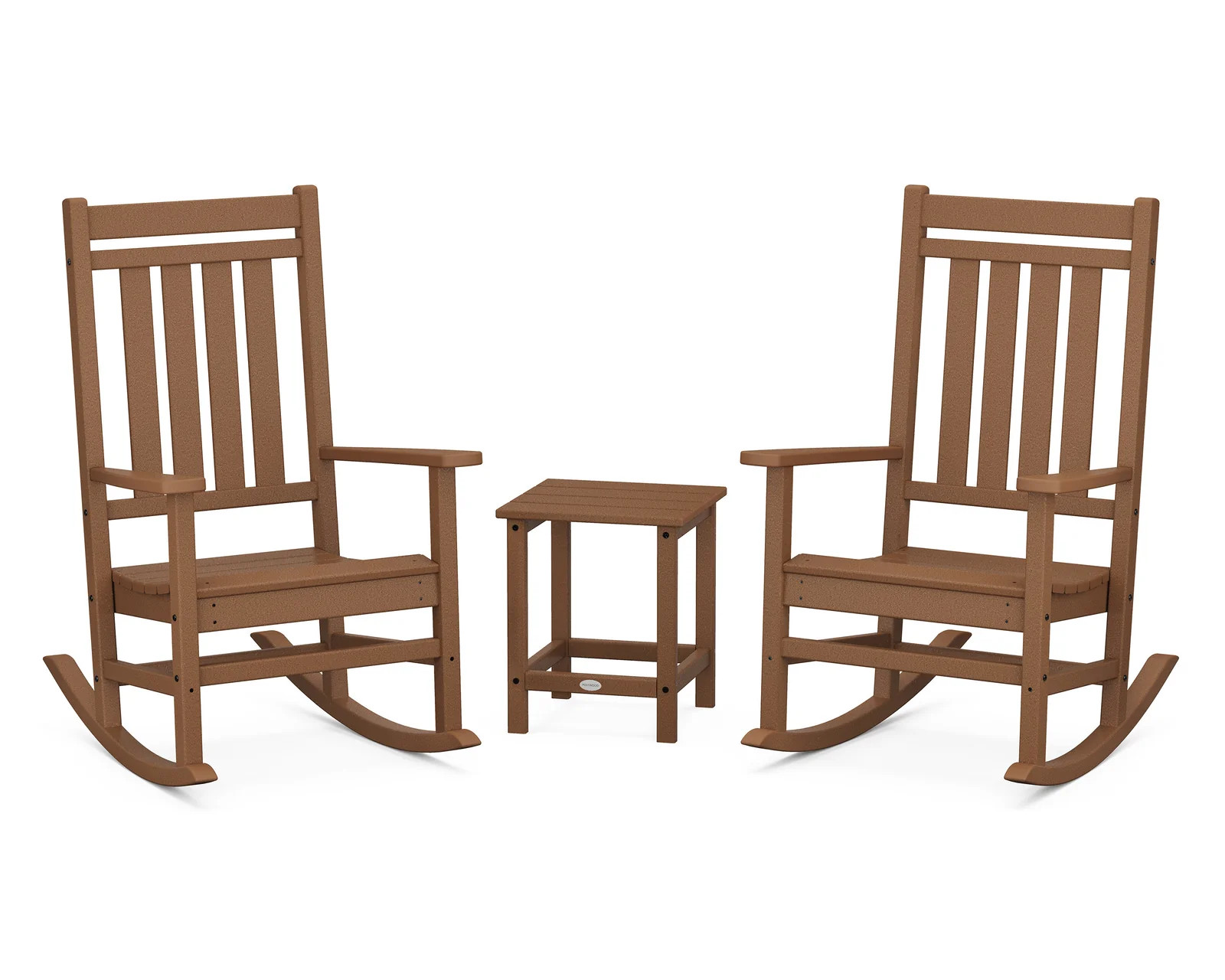 Estate 3-Piece Rocking Chair Set with Long Island 18" Side Table | POLYWOOD