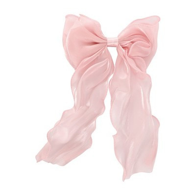 Unique Bargains Women's Cute Bow Hair Pins 10.24"x6.69"x0.79" 1 Pc Pink | Target