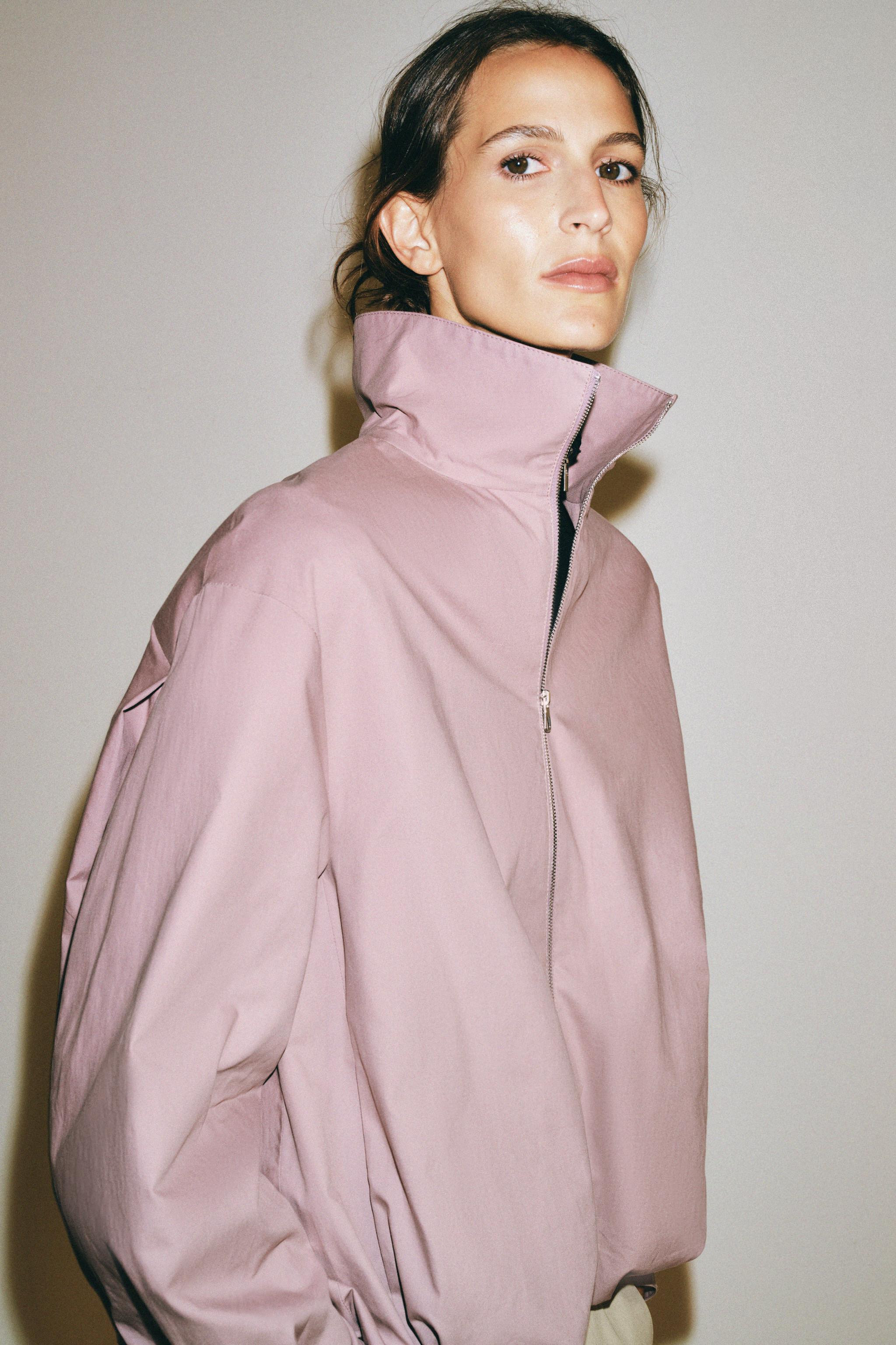 ZARA WOMAN COLLECTION. Jacket made from cotton yarn. Features a high neck and long sleeves with c... | Zara US